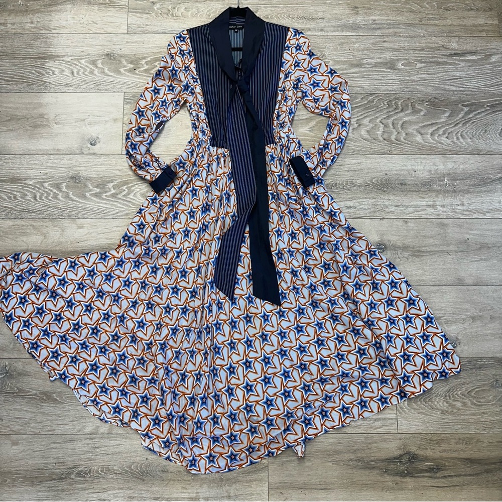 Sister Jane Navy and Orange Long Sleeve Dress - Picture 8 of 11